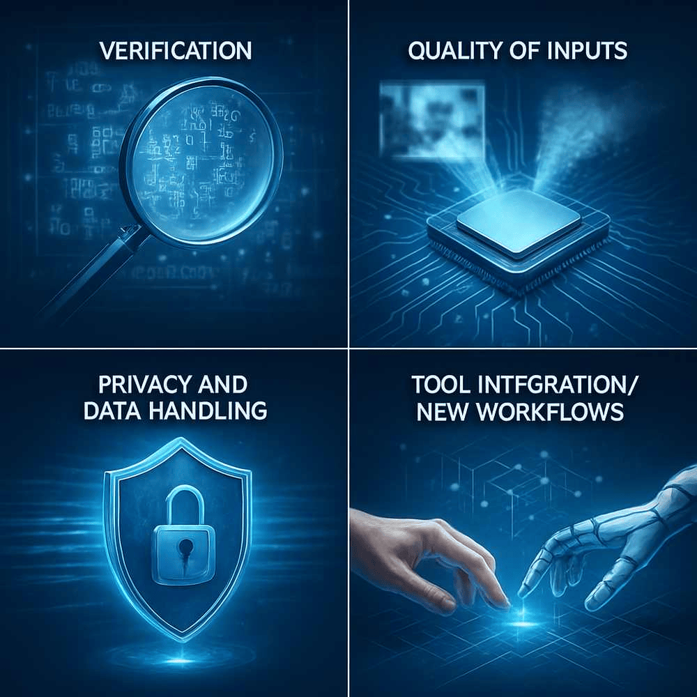 Four key consideration for educators and students while they are using advanced AI models.