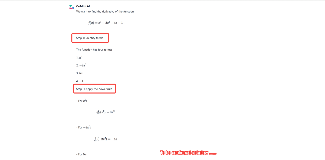 GoMim provides step-by-step solutions.