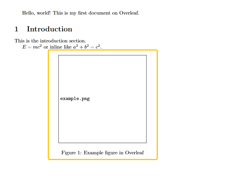 The demonstration image shows the rendering result of figure insertion.