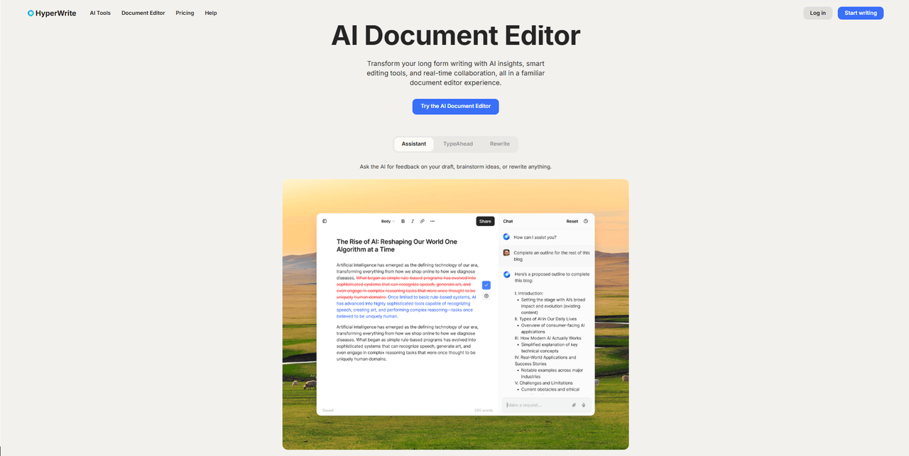 HyperWrite Chemistry Assistant: AI document editor for better chemistry writing tasks.